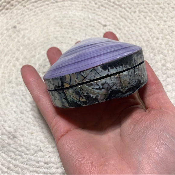 Purple Shell Jewelry Trinket Container - Picture 12 of 12
